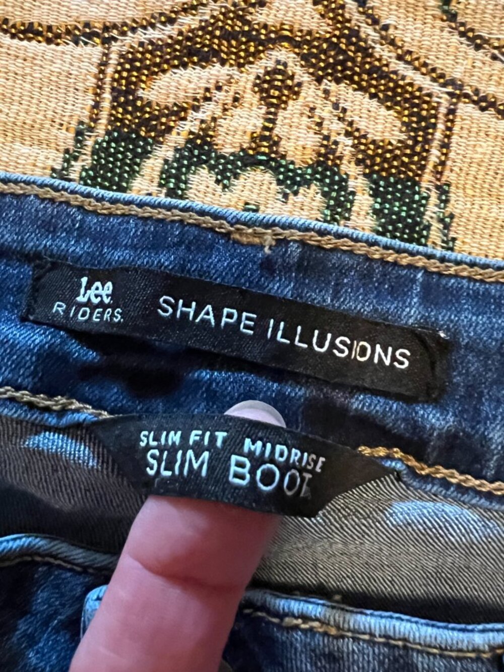 Lee Riders Shape Illusions Slim Fit Mid Rise Bootcut Jeans 16 long - Picture 7 of 12